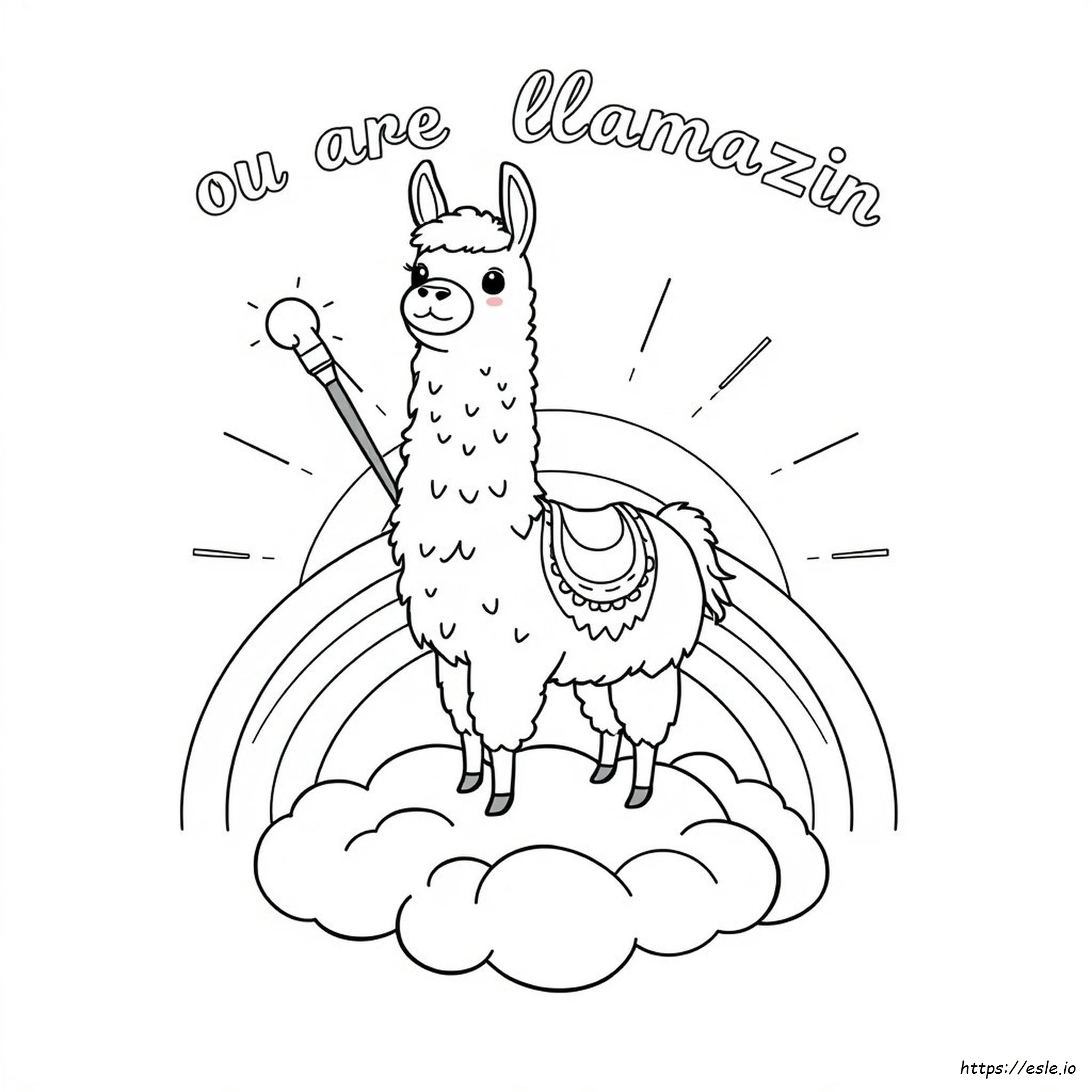 You Are Llamazing Coloring Page