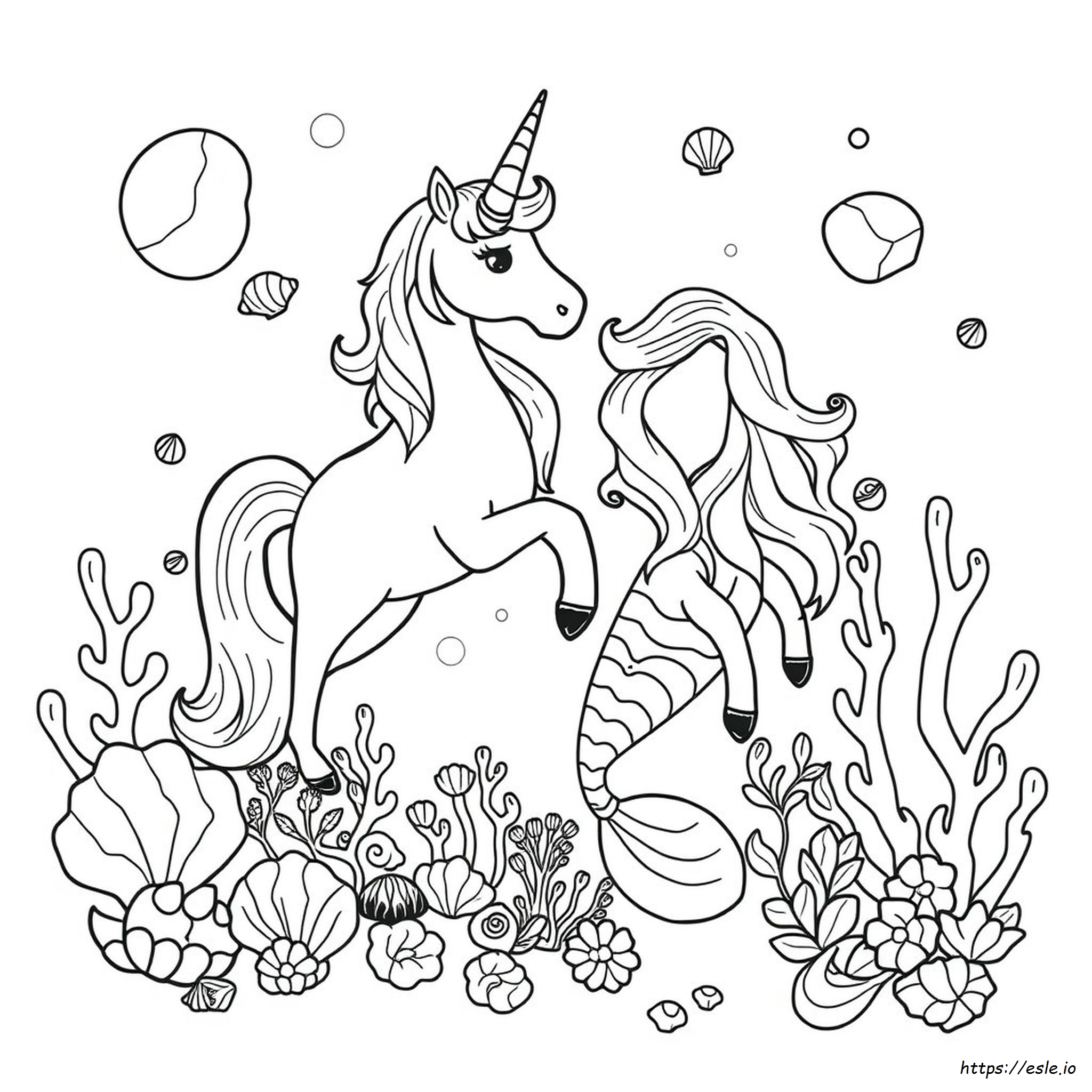Free Printable Unicorn Mermaid Coloring Pages