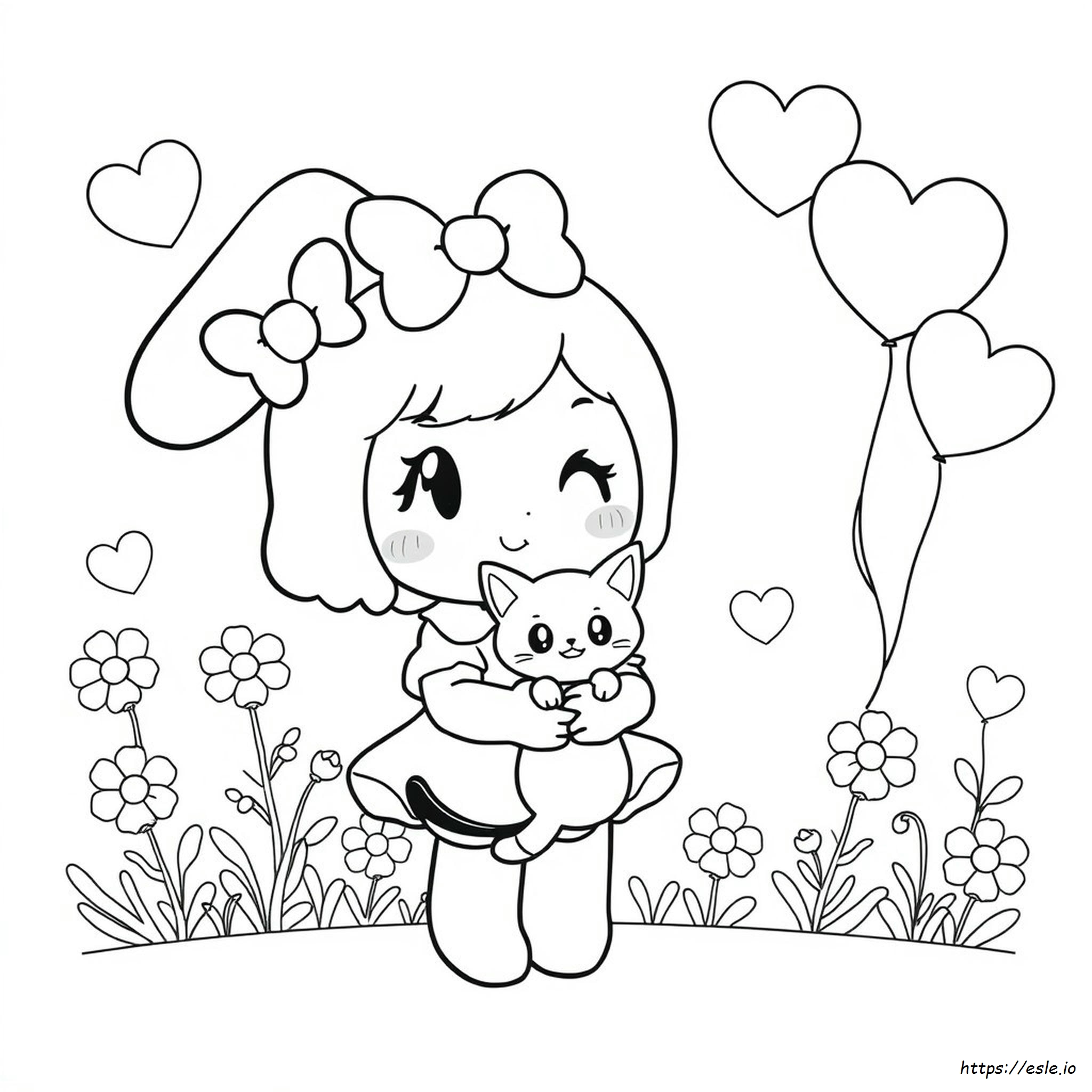 My Melody Kuromi Coloring Pages