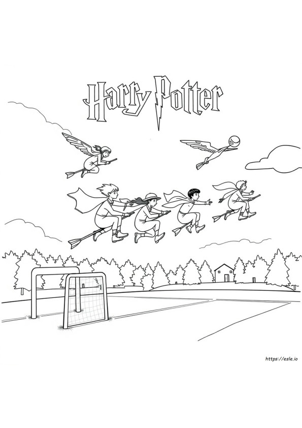 Huispeli Tulostettavat Harry Potter -Värityskuvat