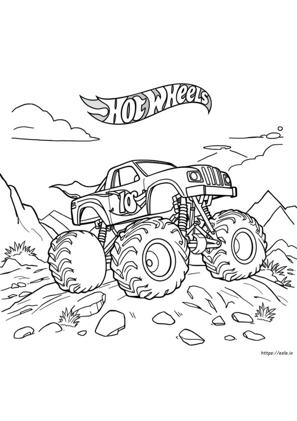 Coloriage Monster Truck Hot Wheels