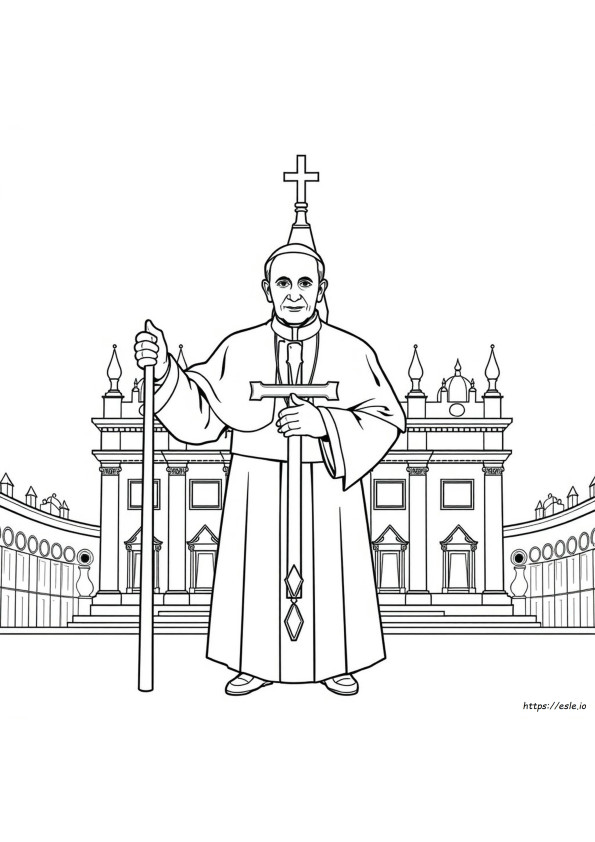 Pope Francis Coloring Page