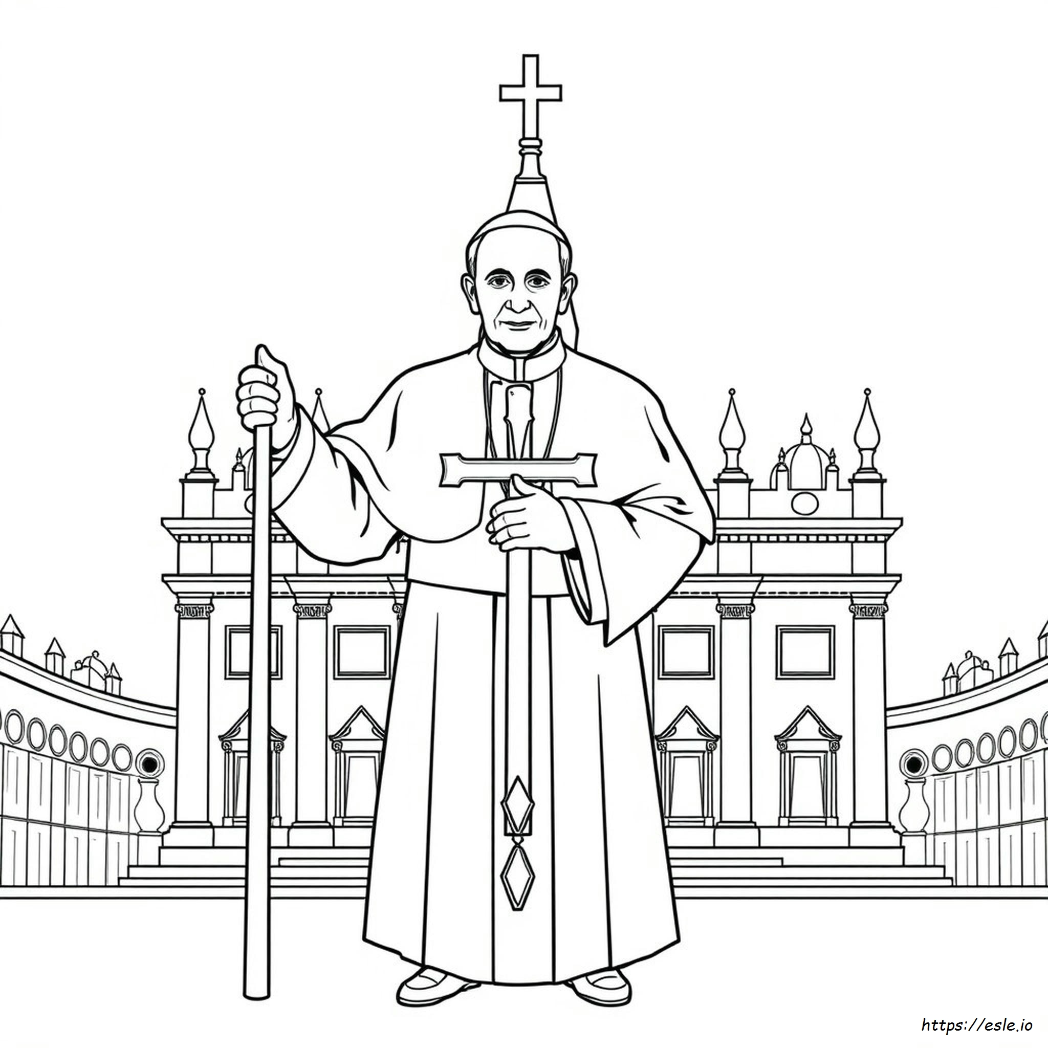 Pope Francis Coloring Page
