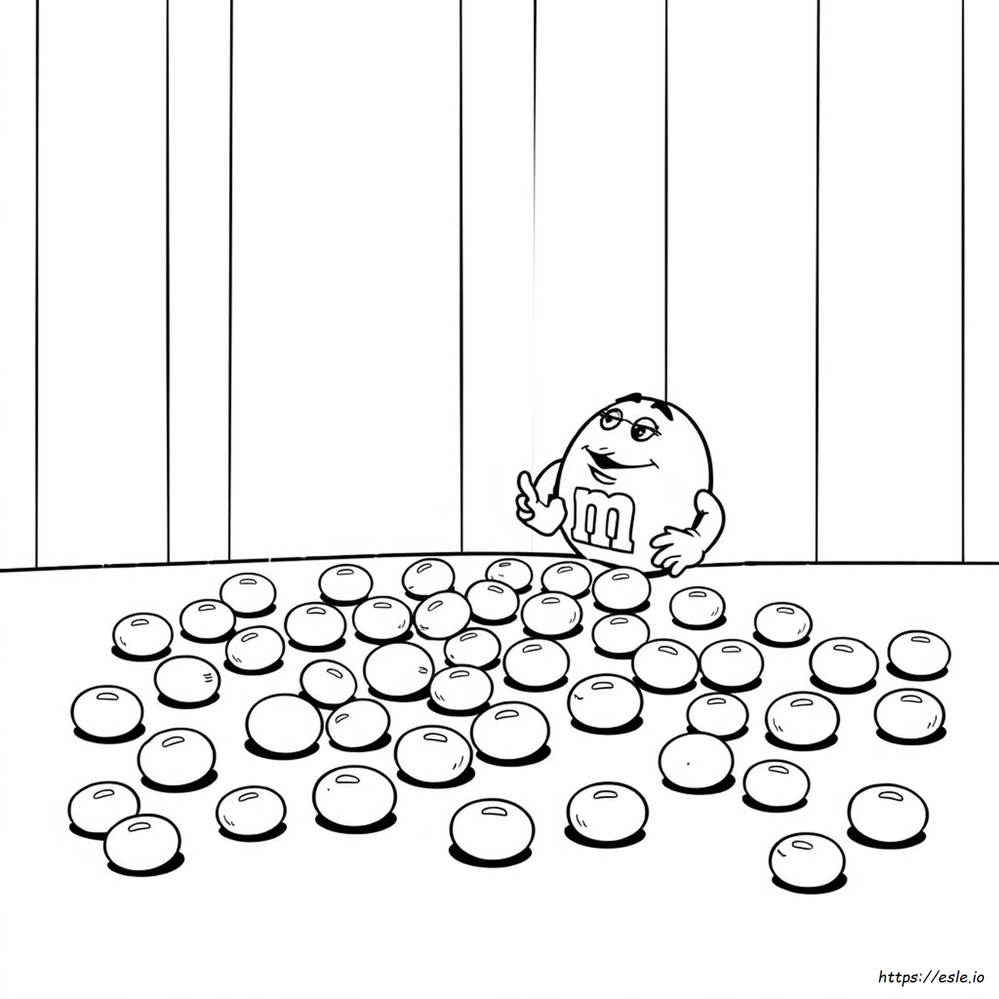 M&M Colouring Pages