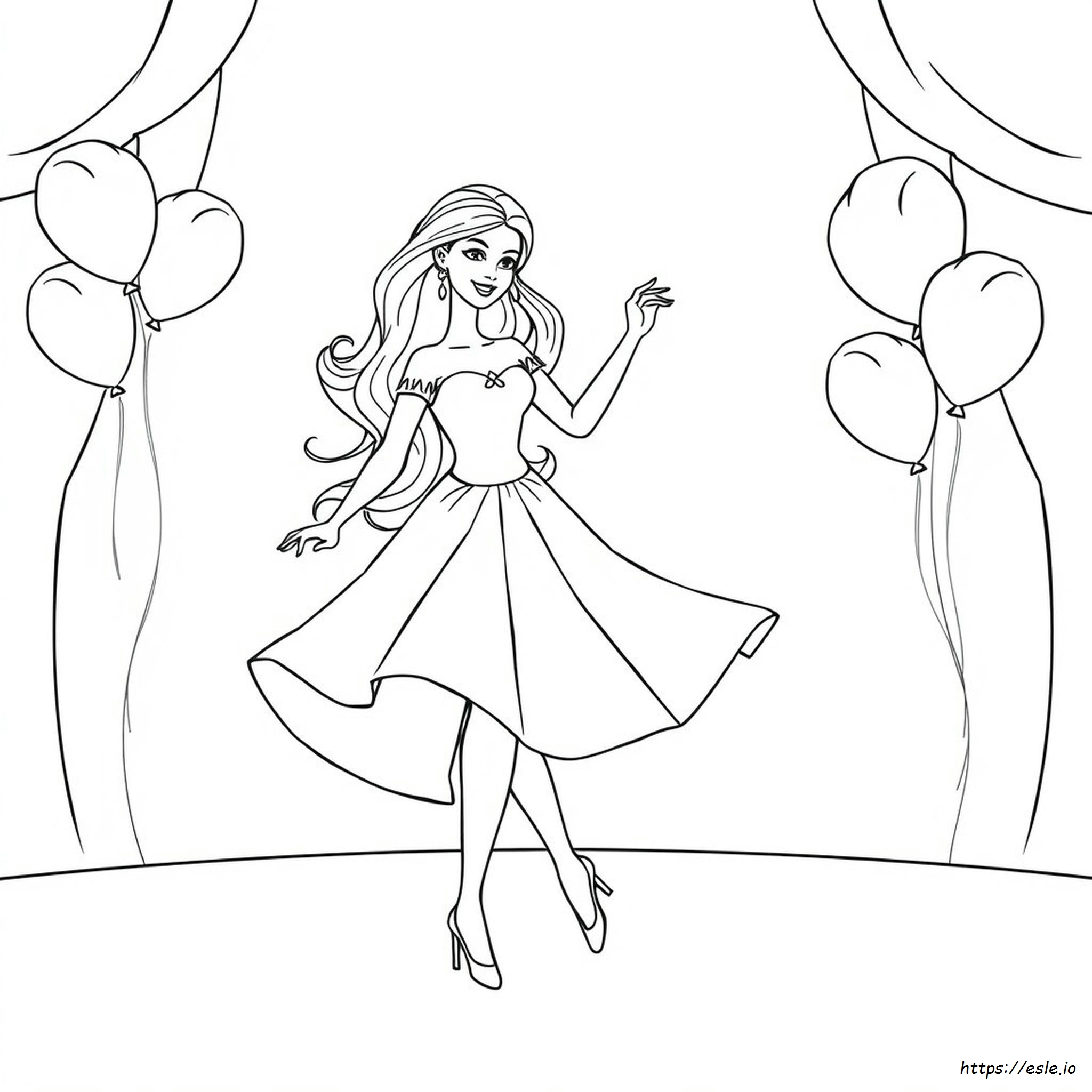 Barbie Dansând De Colorat