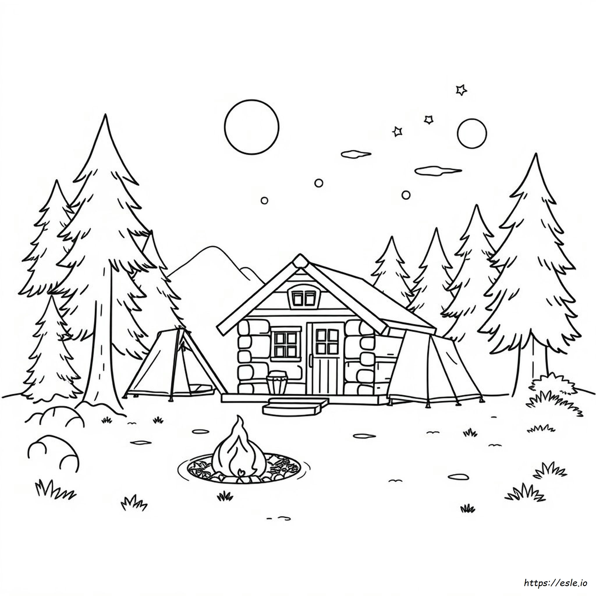 Camping Coloring Pages For Kids