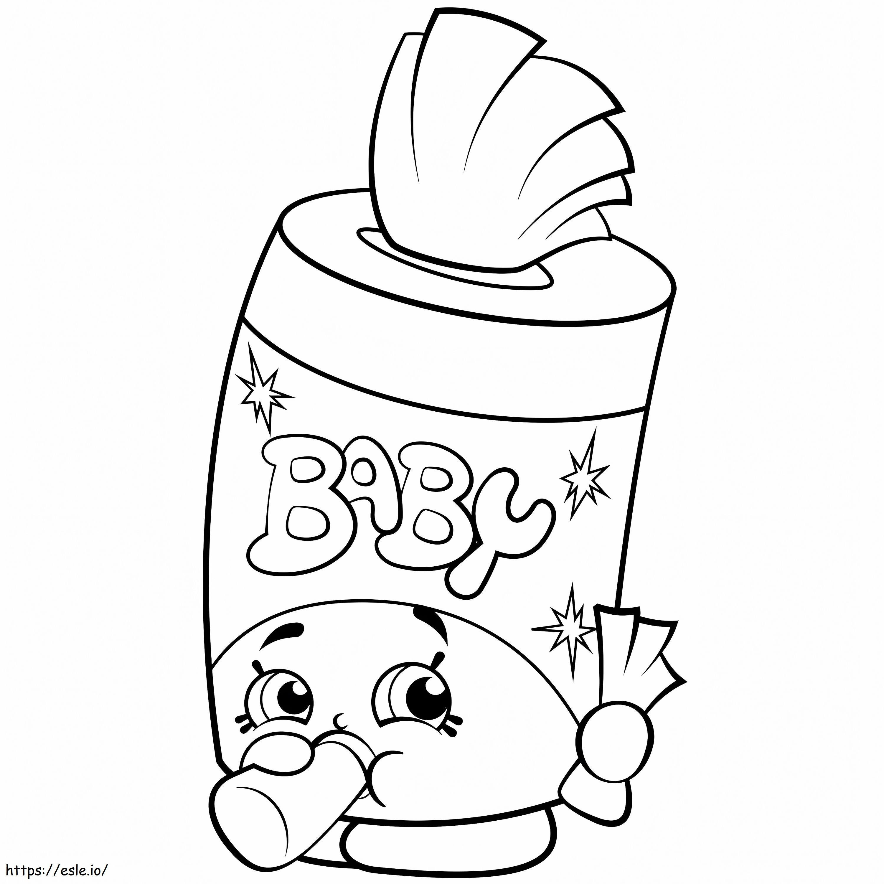 Baby Swipes Shopkins coloring page