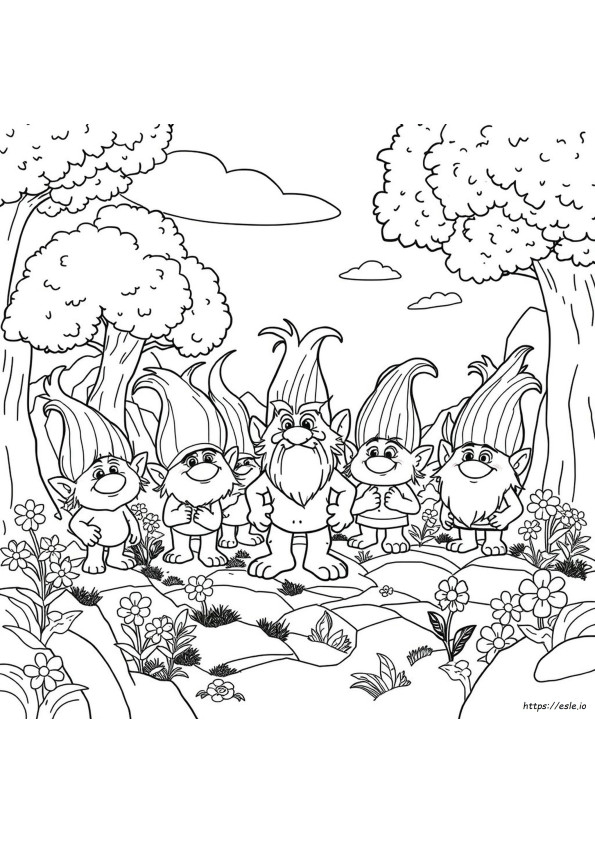 Mr Dinkles Trolls Coloring Page