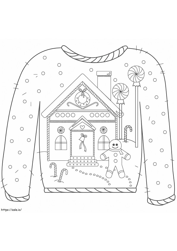 Színes karácsonyi pulóver kifestő