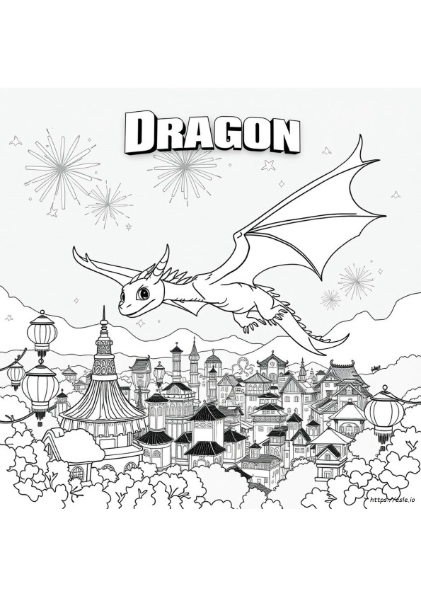 Wish Dragon Film Ausmalbilder