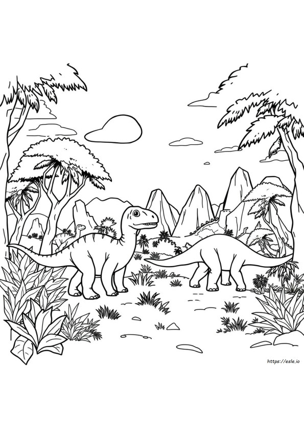Dinosaurierwelt Ausmalbilder