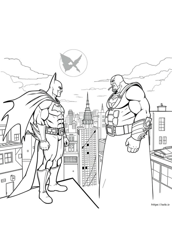 Batman Vs Bane Kleurplaten