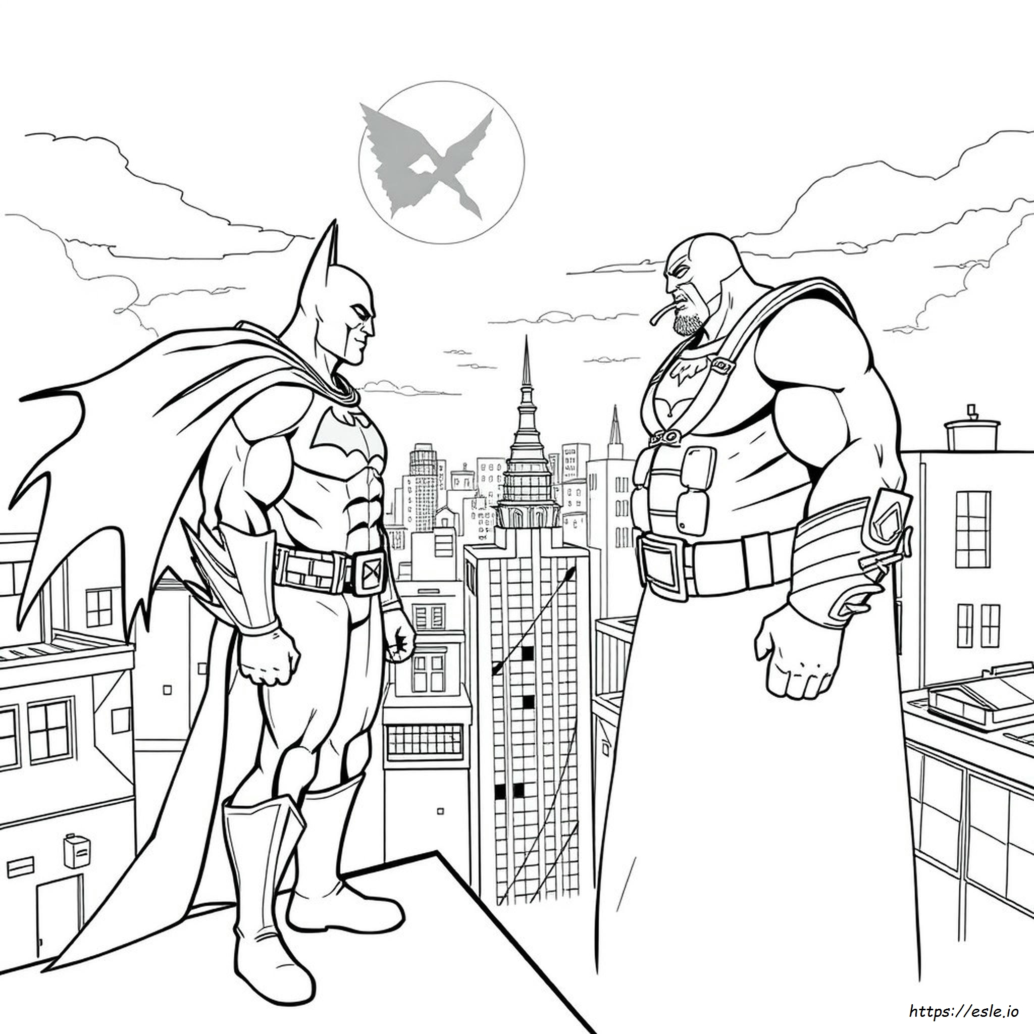 Batman Vs Bane Coloring Pages