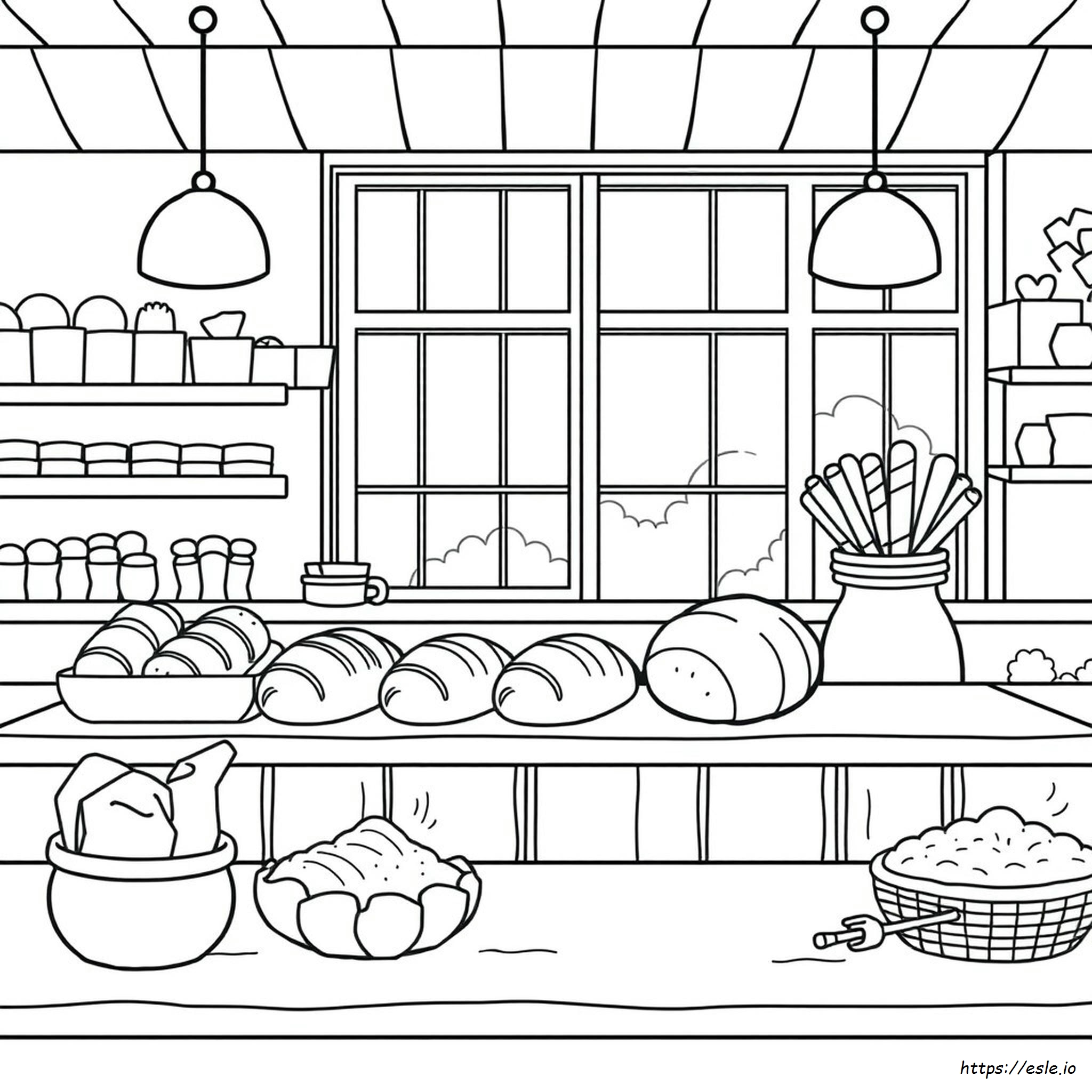 Bakery Shop Bakery Coloring Pages
