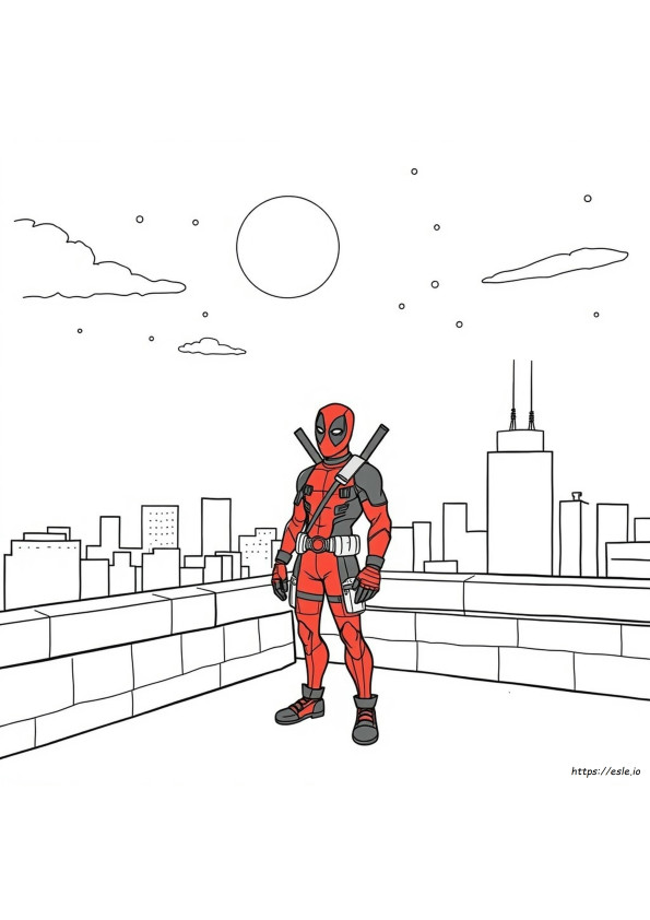Deadpool Kleurplaat