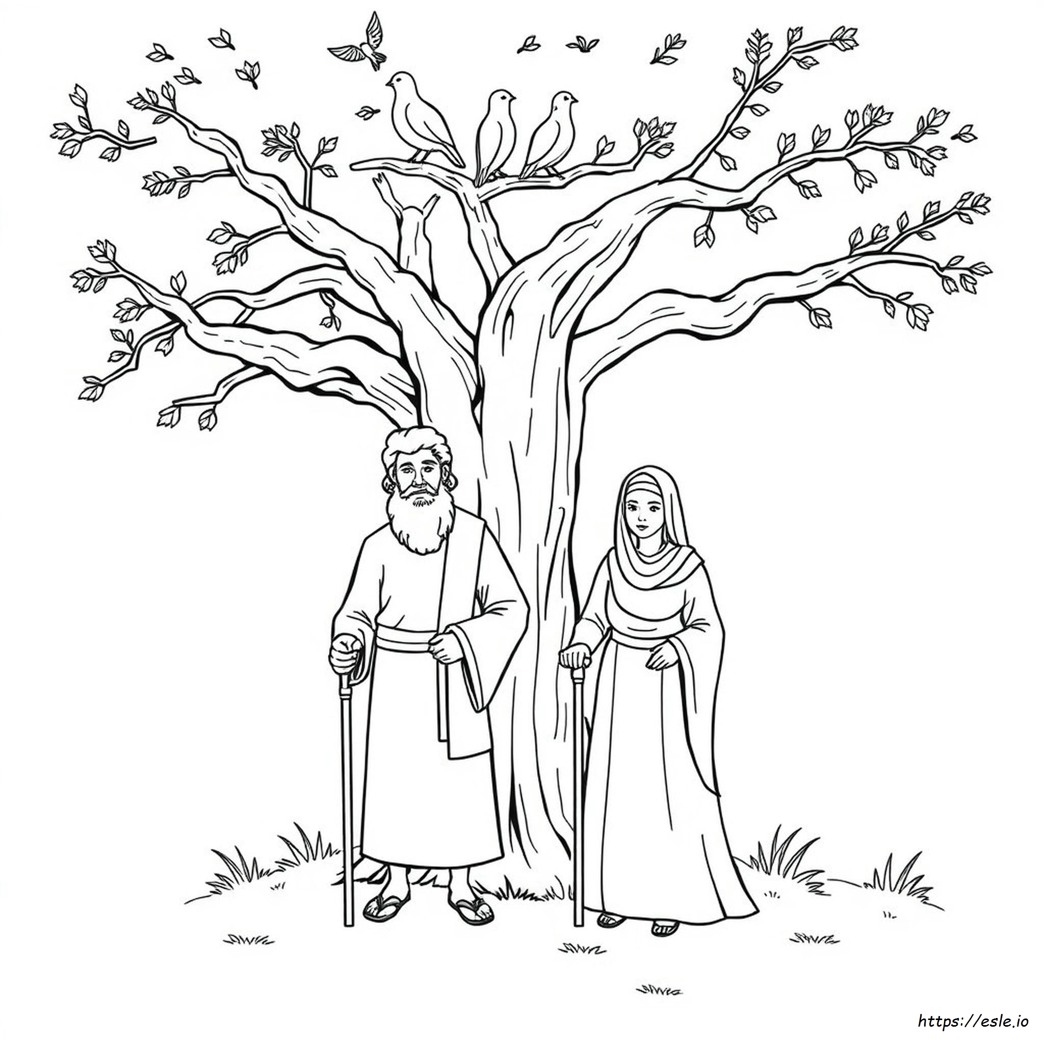 Abraham Dan Sarah Gambar Mewarnai