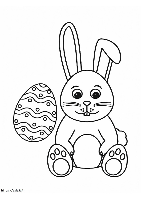 Easter Bunny And Egg coloring page