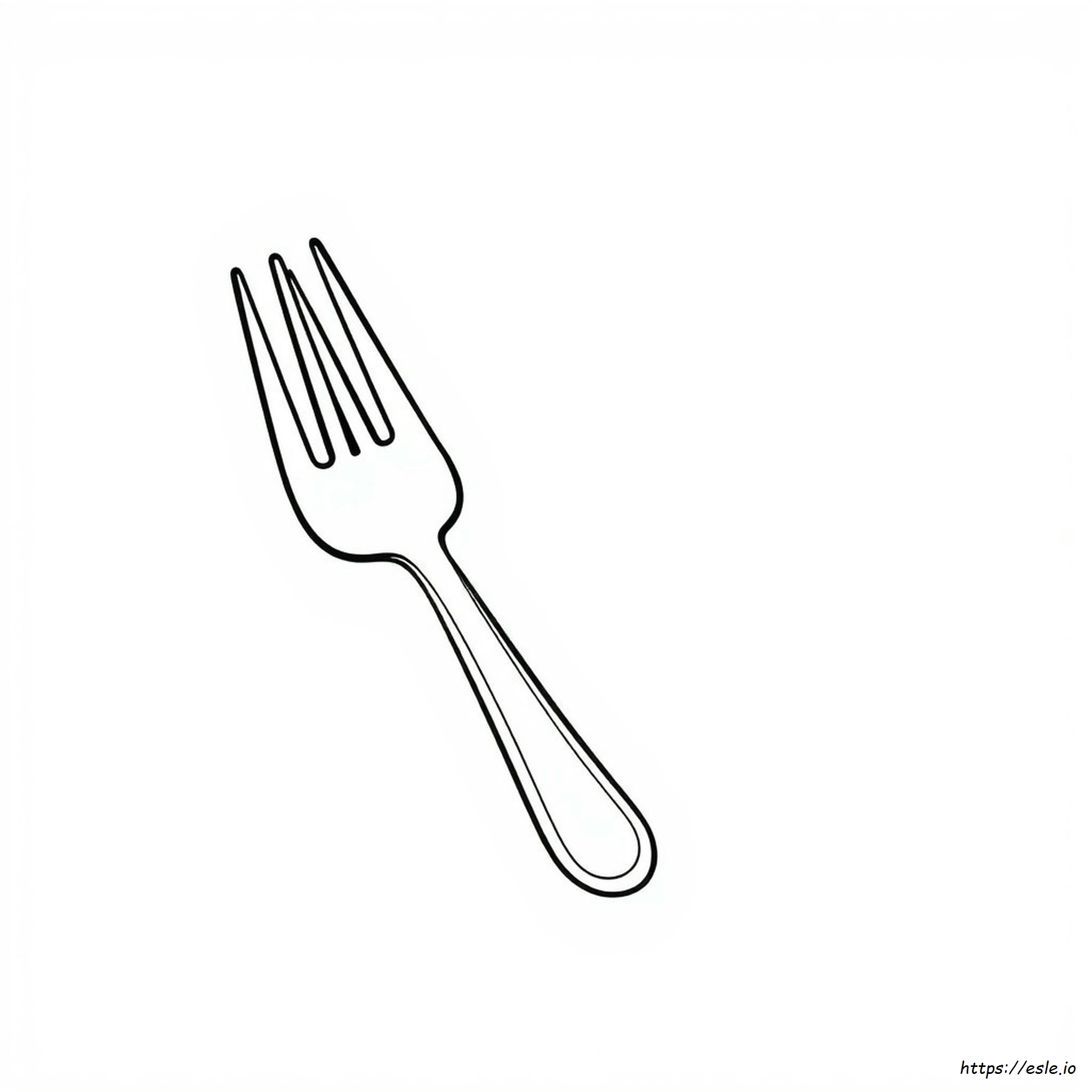 Fork And Spoon Coloring Page