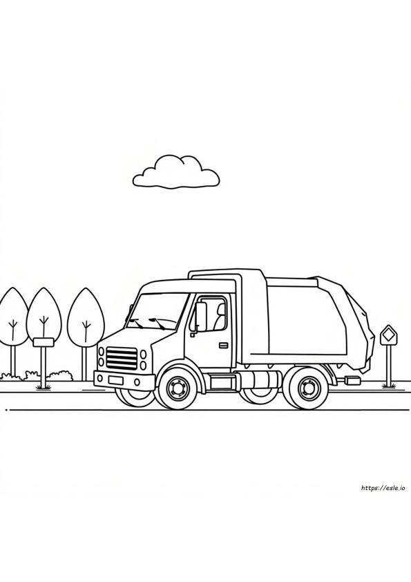 Vuilniswagen Kleurplaat