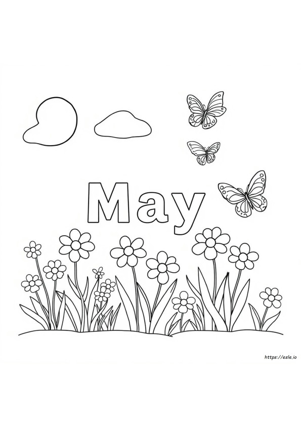 5月の未就学児向けぬりえ