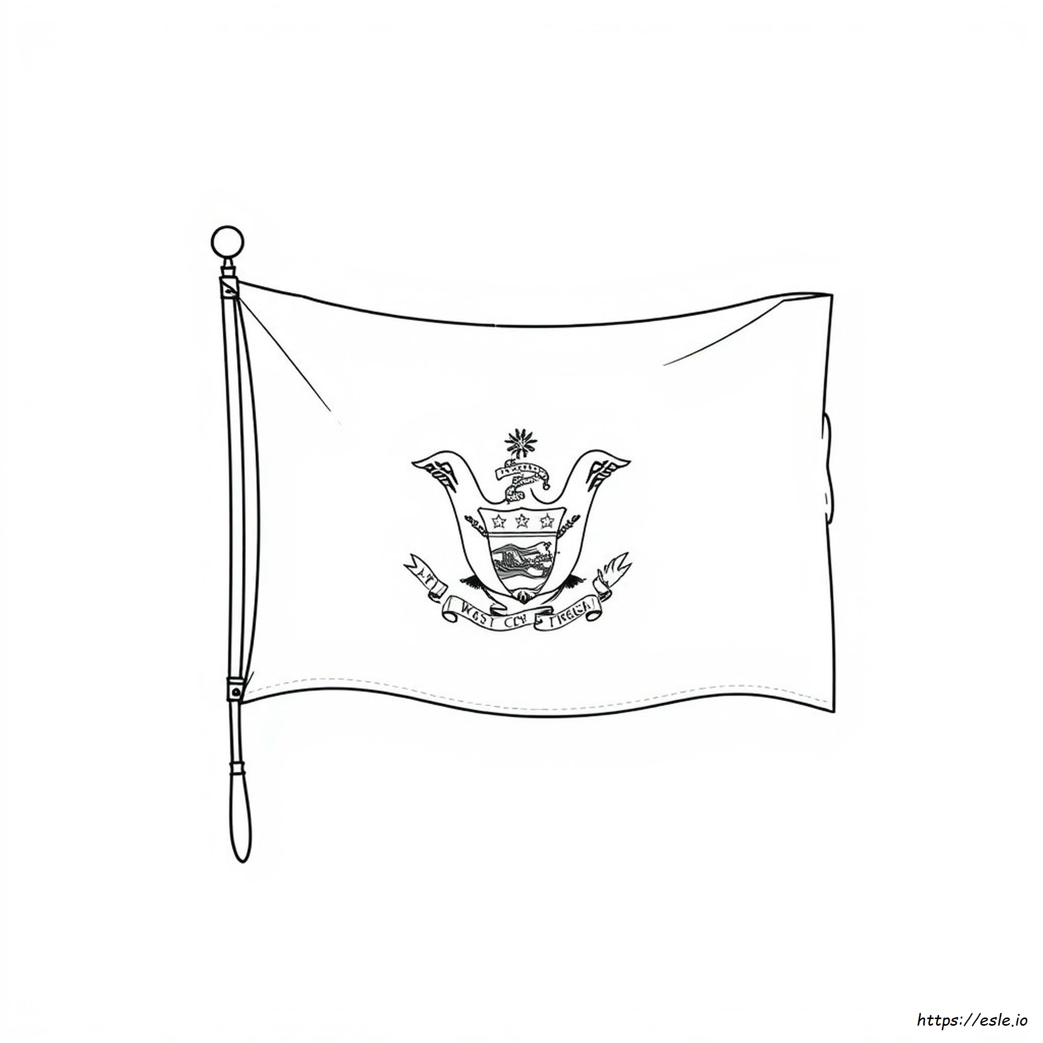 West Virginia State Flag Coloring Page