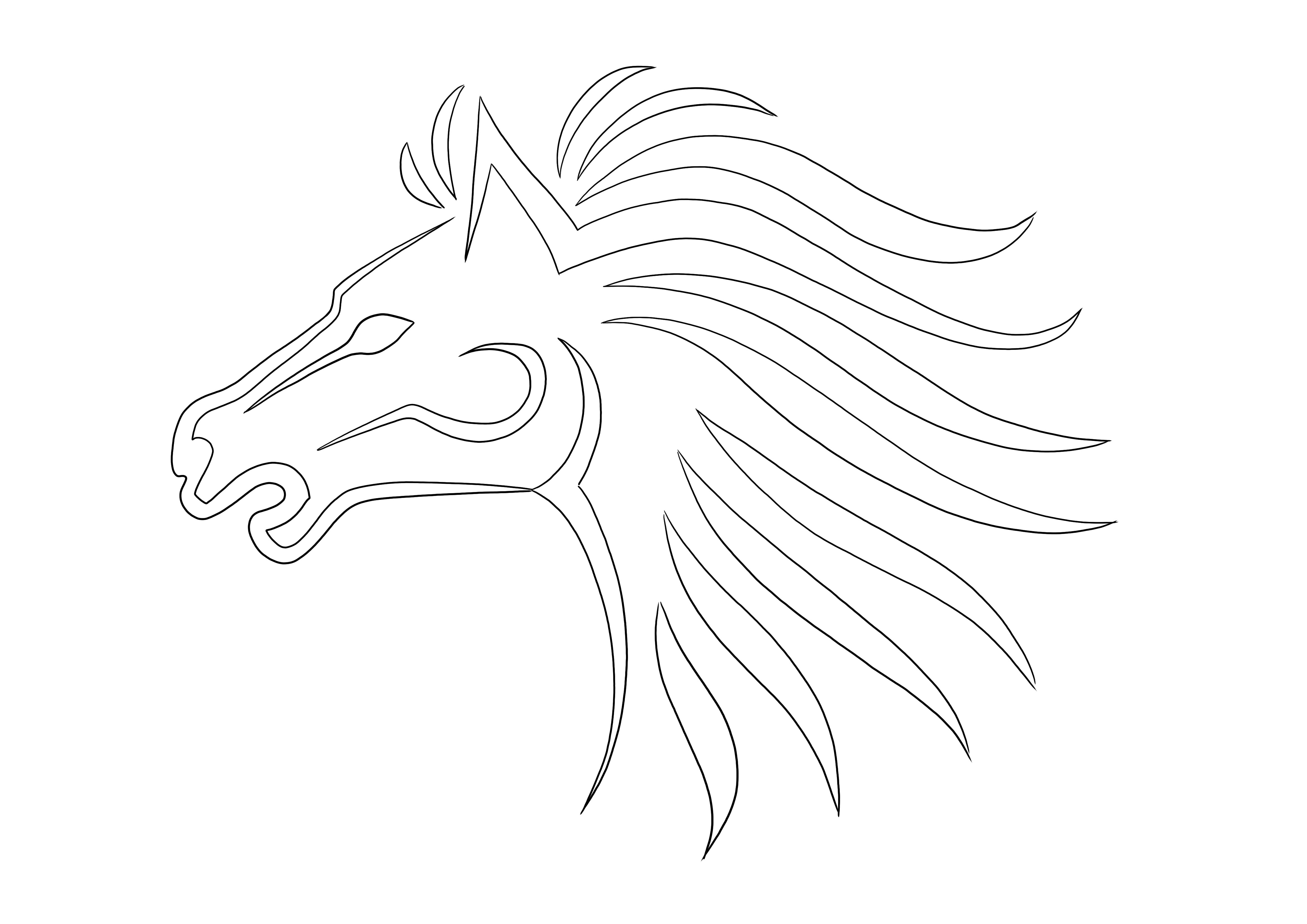 Desenho de Cabeça de cavalo para colorir