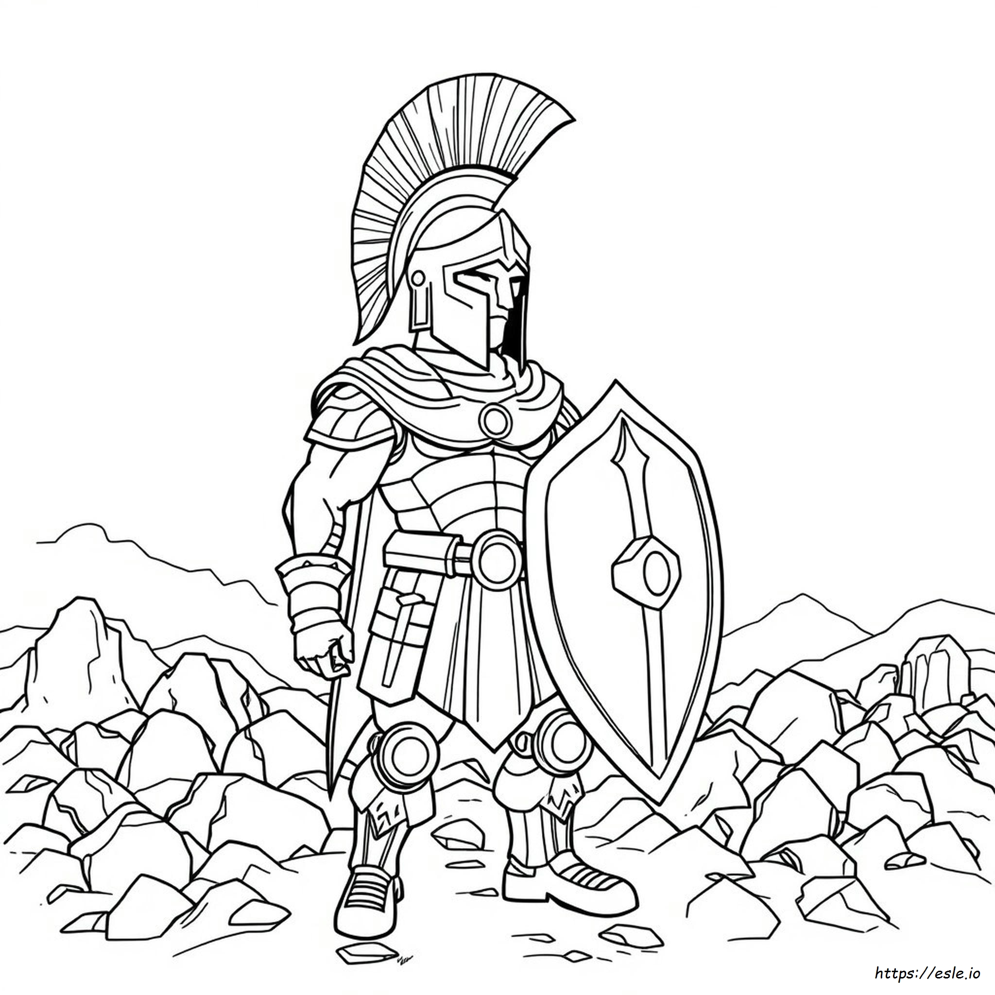 Spartan Helmet Coloring Page