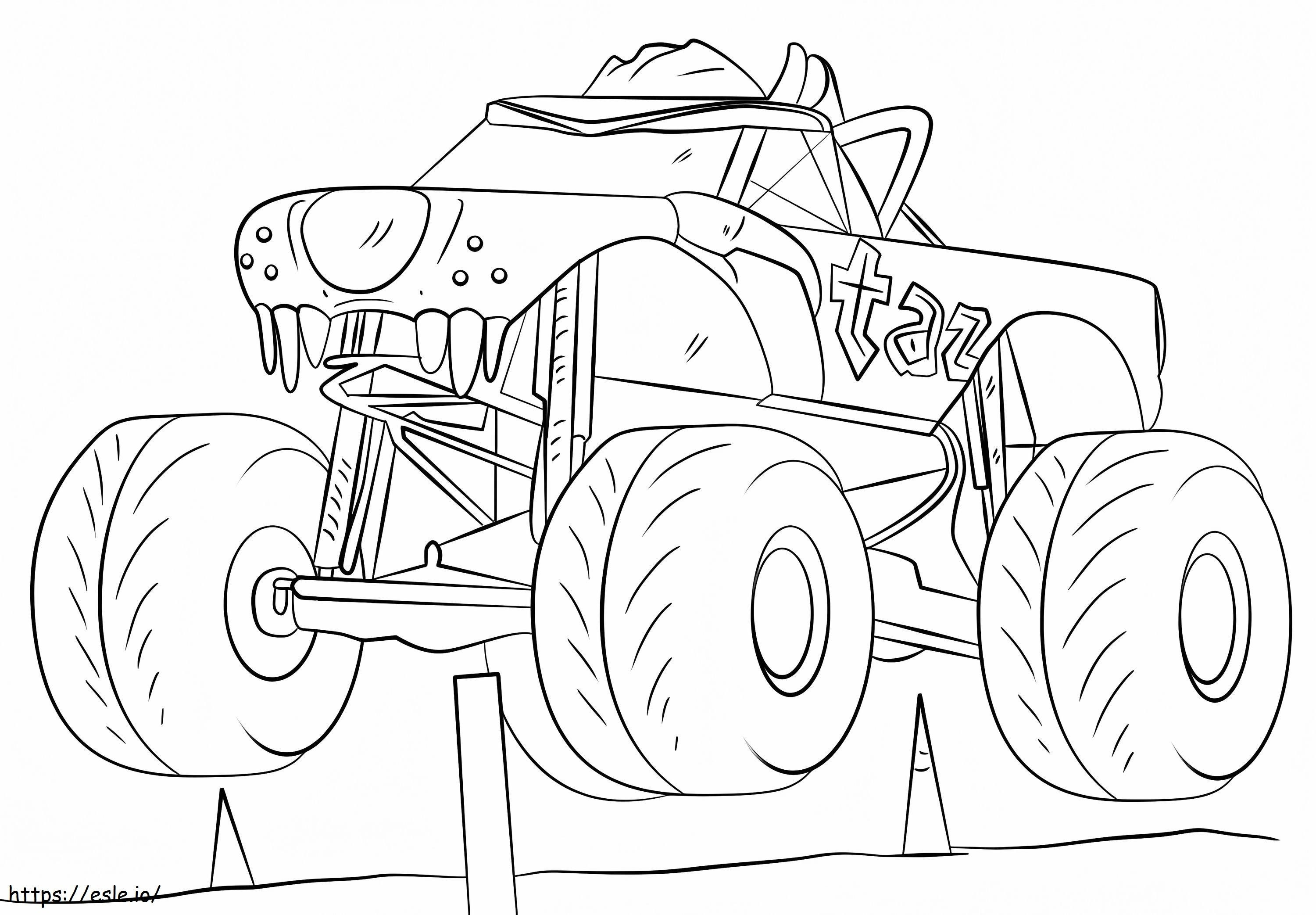 Taz Monster Truck para colorir