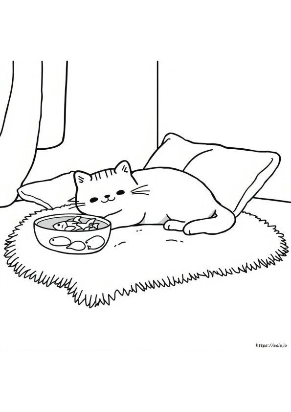 Gambar Mewarnai Anjing Pusheen