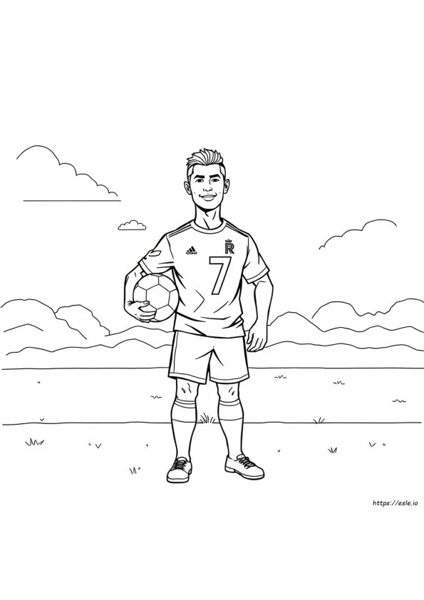 Cr7 Colouring Pages