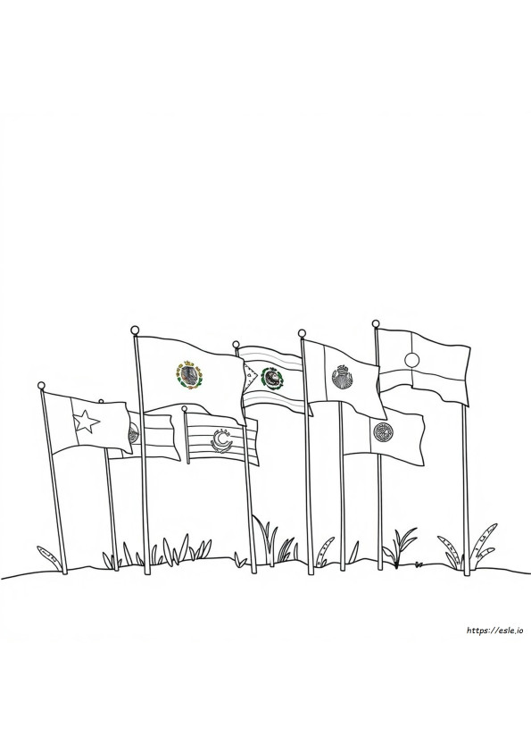 Coloriages À Imprimer Drapeaux Pays Hispaniques