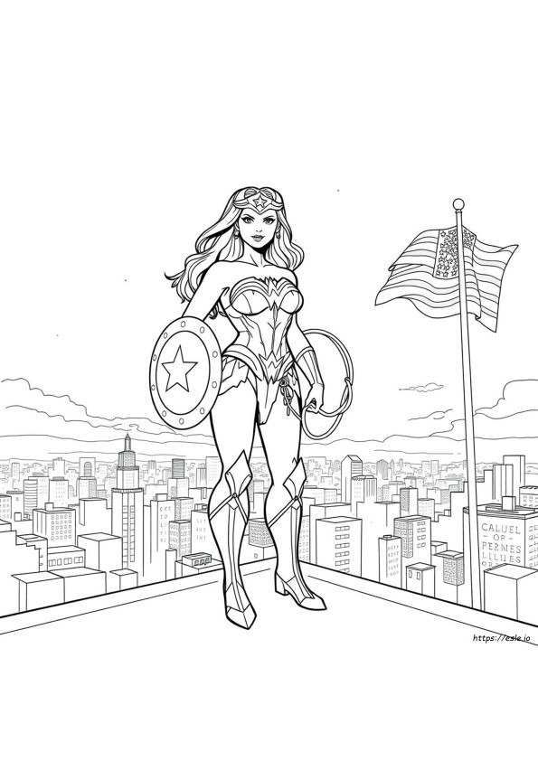 Realistische Wonder Woman Kleurplaten