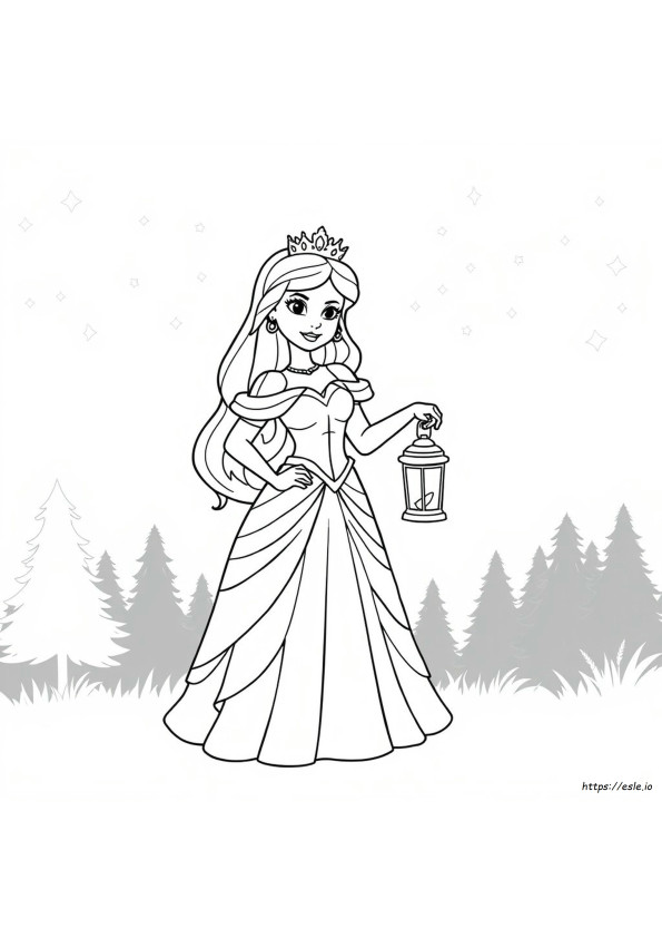 Musta Prinsessa Värityskuvat Tulostettavia
