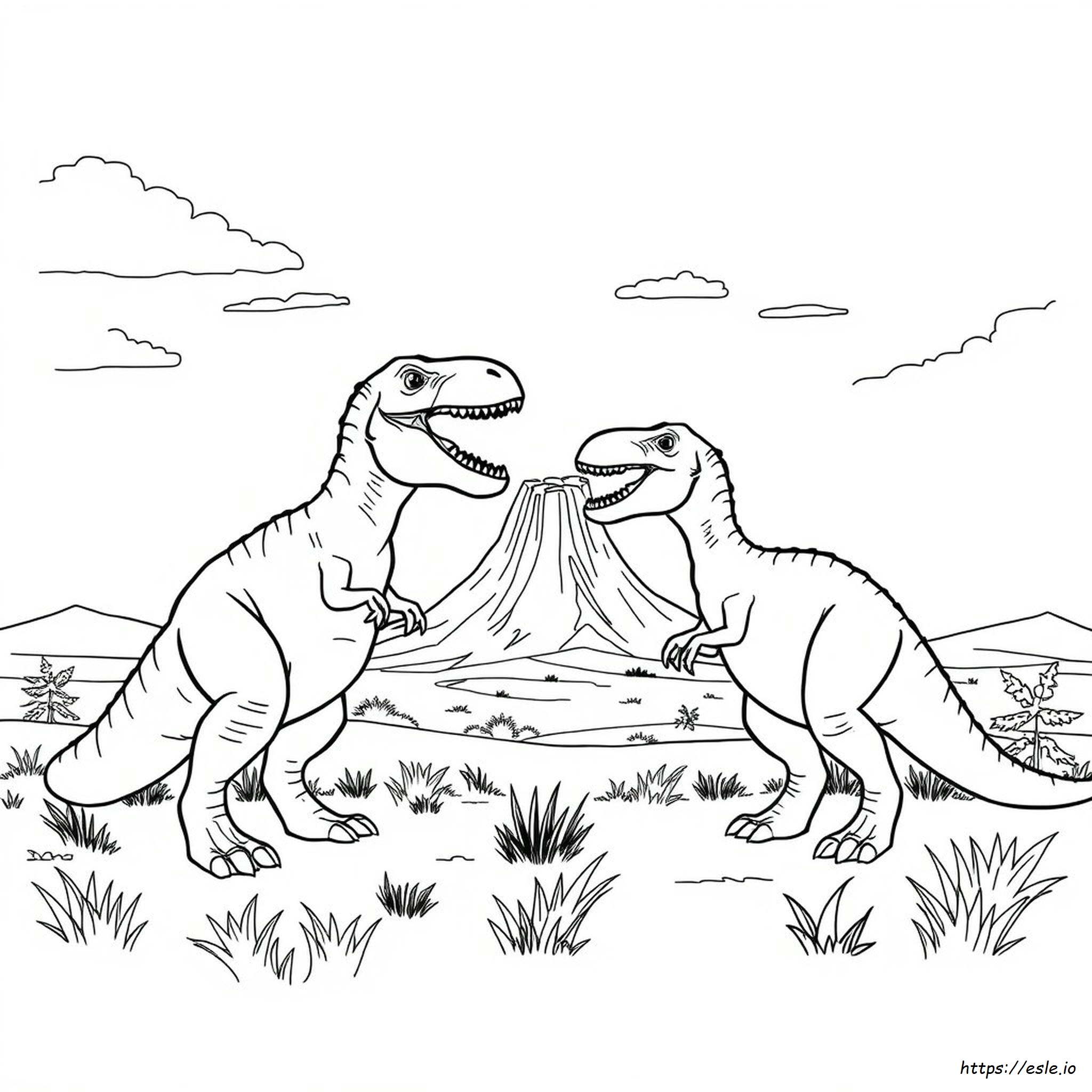 T Rex Vs Indominus Rex Piirustus Värityskuvat
