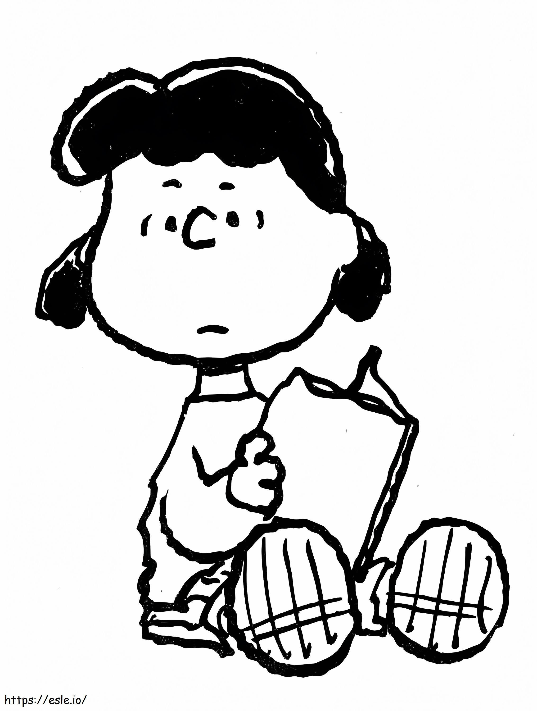 Lucy Van Pelt The Peanuts coloring page