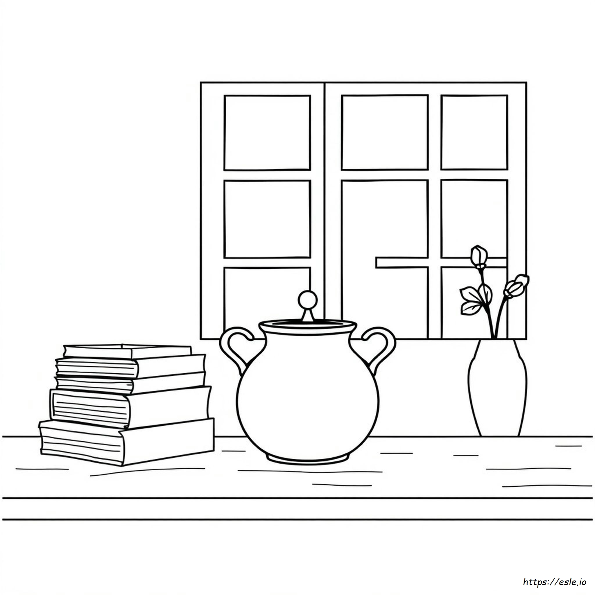 Black Pot Coloring Page