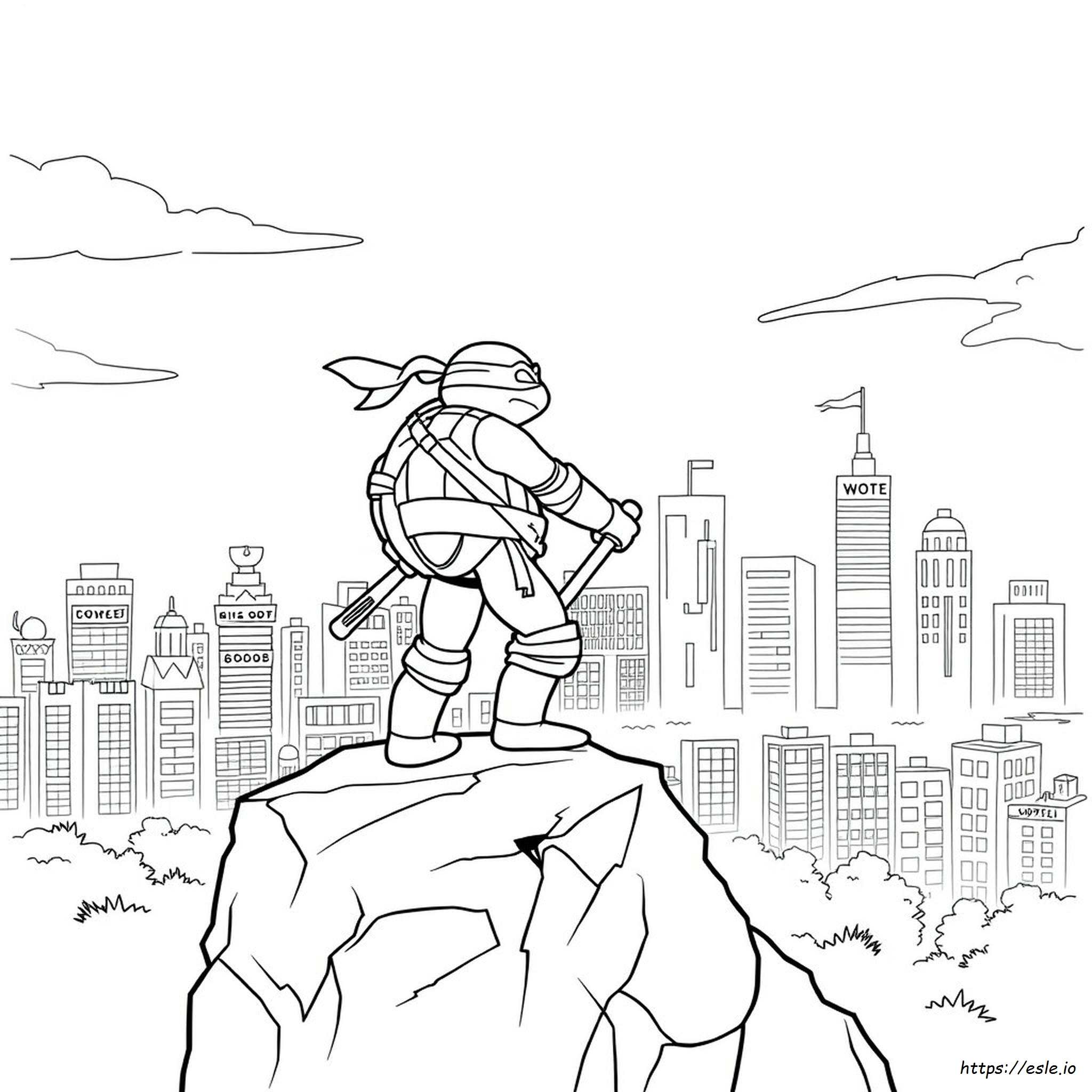 Disegni Da Colorare Mikey Rise Of The Tmnt Da Stampare
