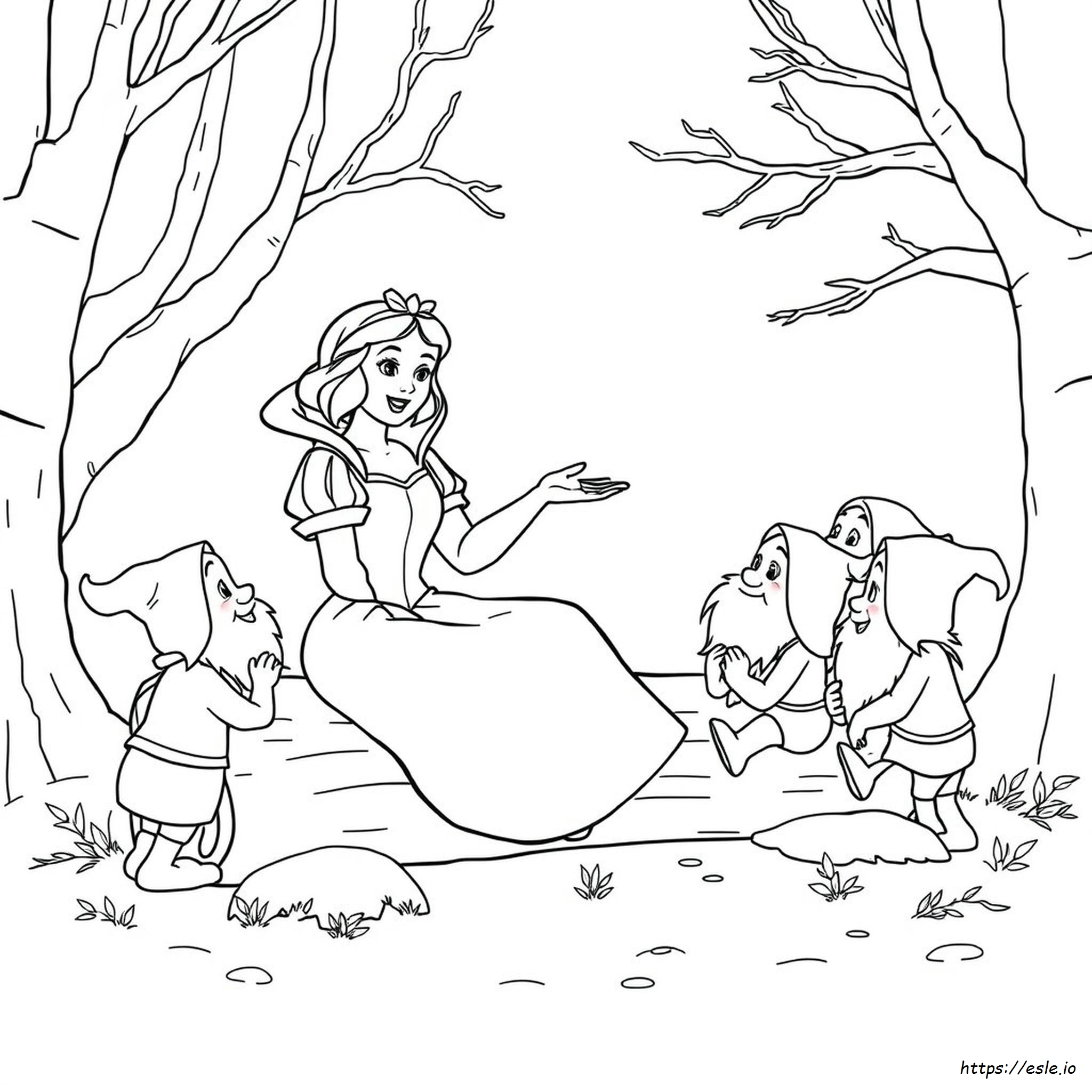 Cute Snow White Coloring Pages