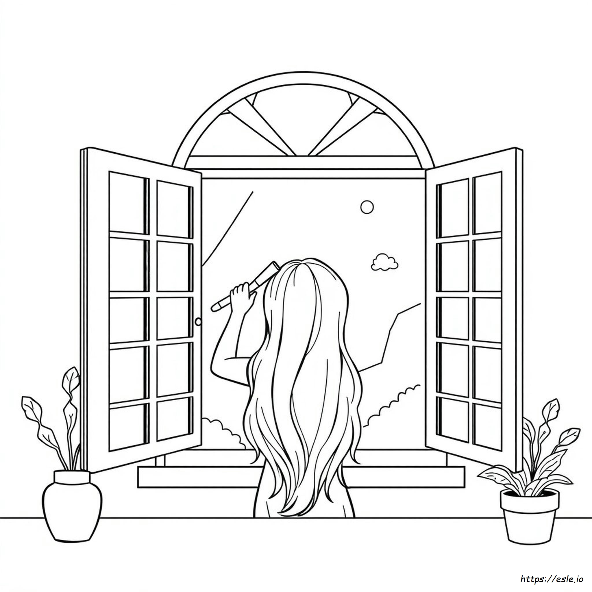 Hair Coloring Pages Printable