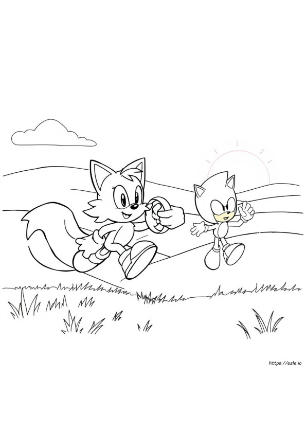 Kuyruklar Sonic 2 Boyama Sayfaları