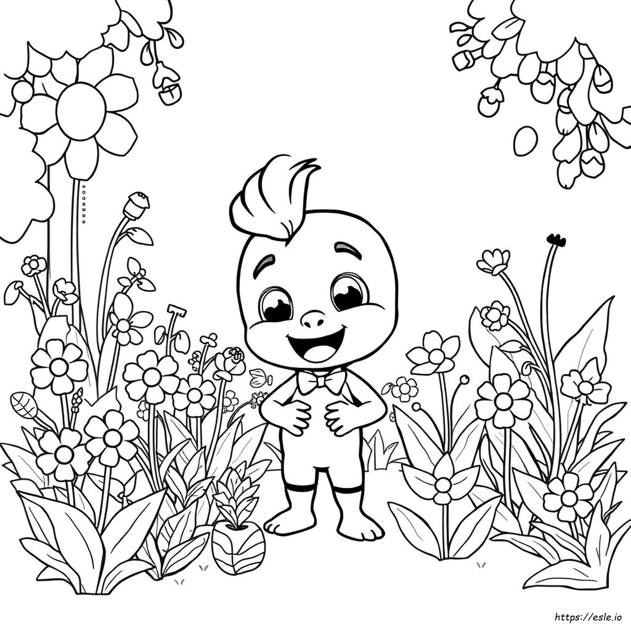 Garden Bam Bam Coloring Page