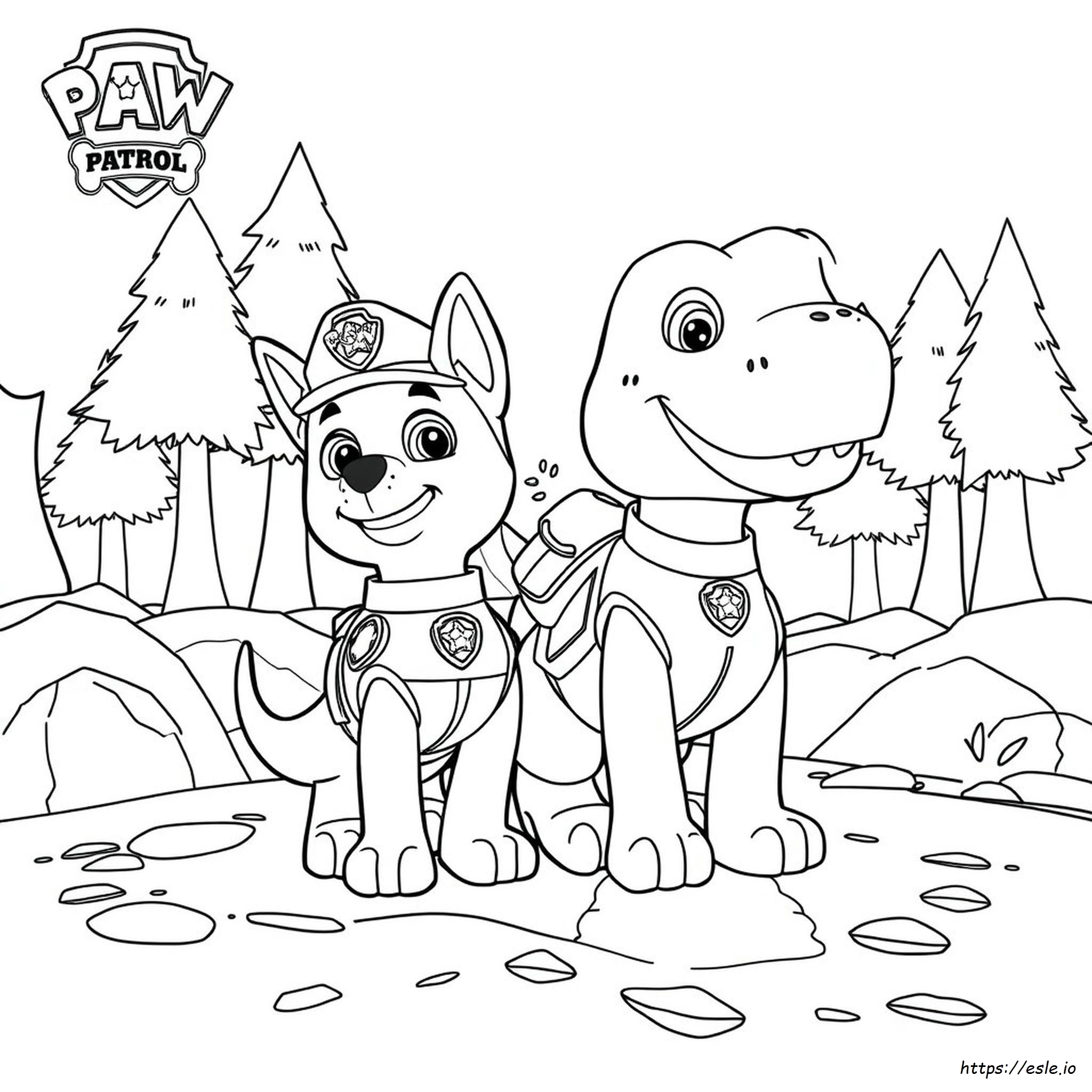 Paw Patrol Dino Rescue Rex Da Colorare