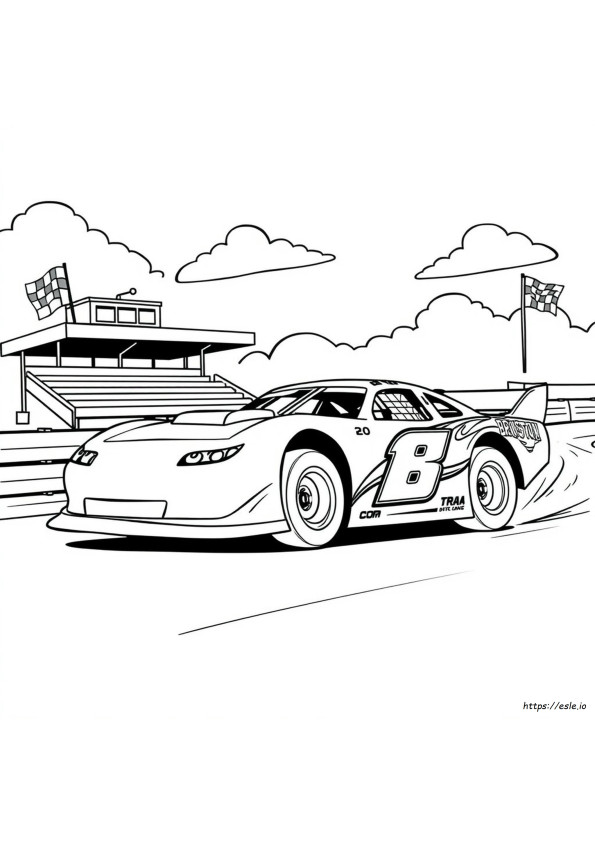 Carro De Corrida Late Model Para Colorir