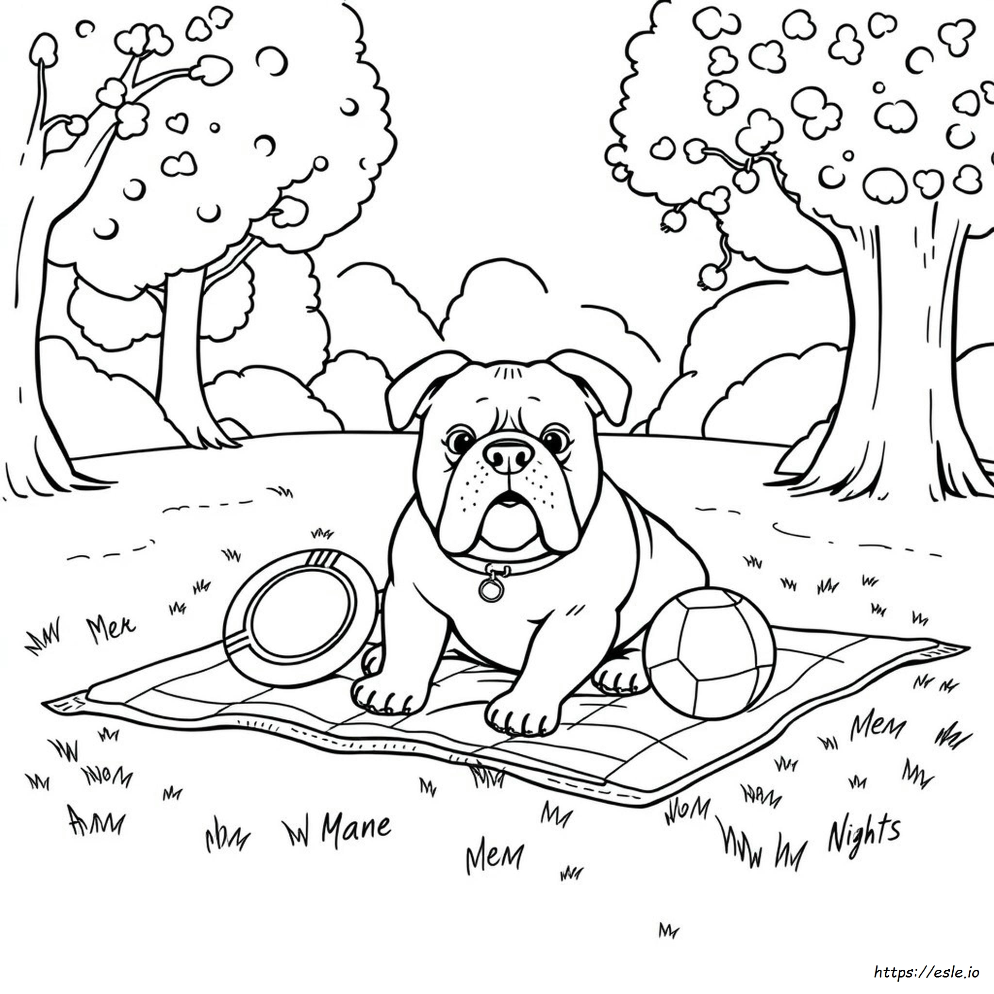 Coloring Page Of A Bulldog