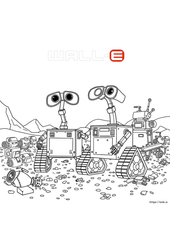 Wall E Coloring