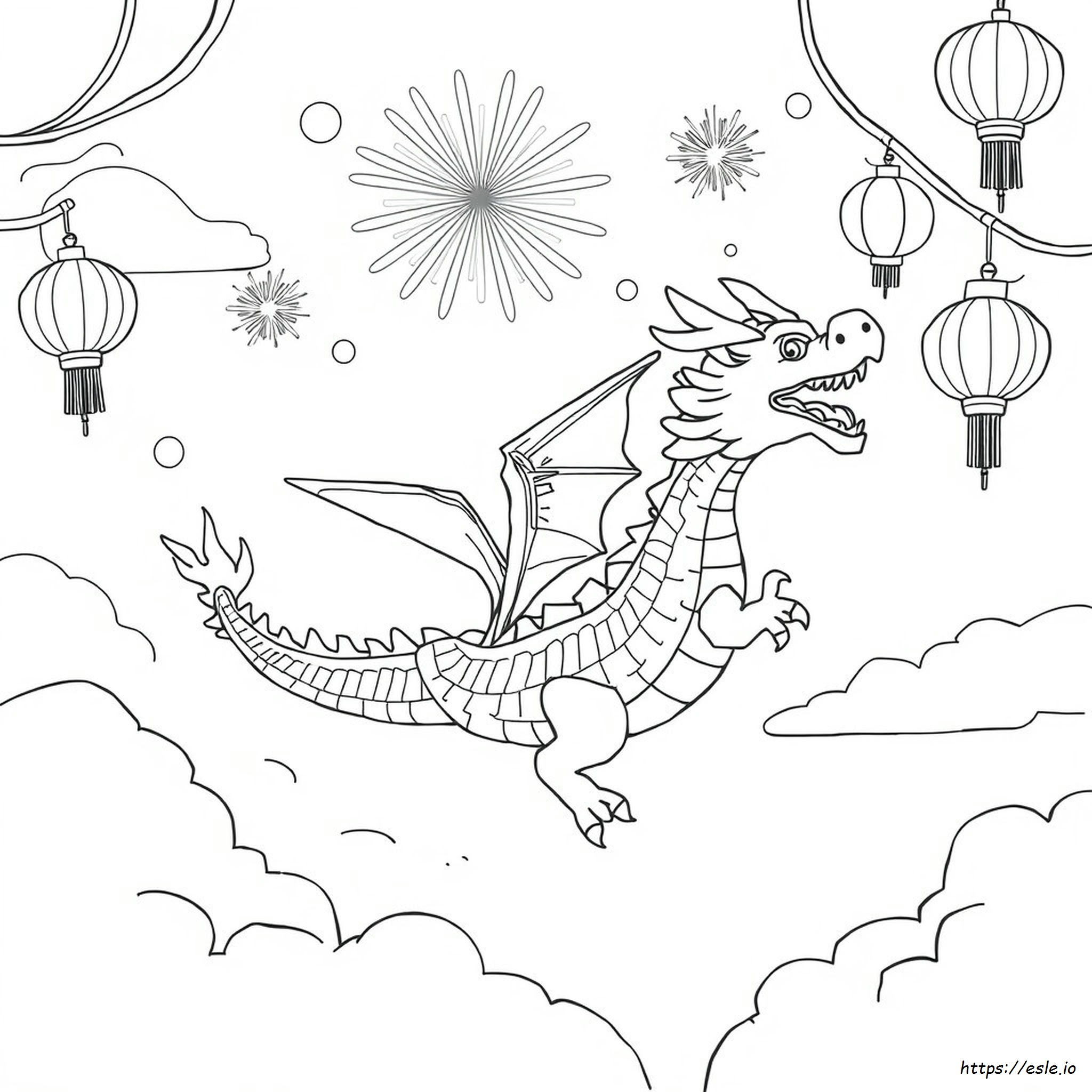 Chinese New Year Dragon Coloring