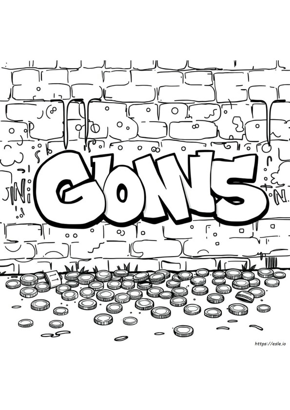 Dibujos De Dinero Estilo Grafiti Para Colorear