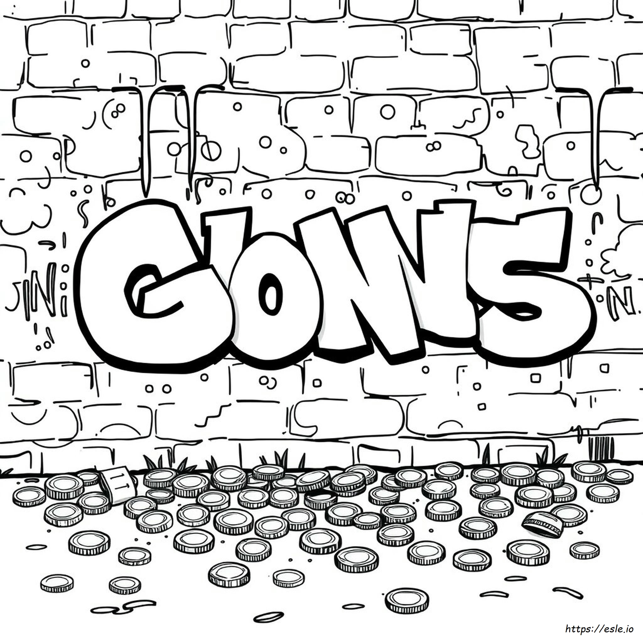 Graffiti Money Coloring Pages
