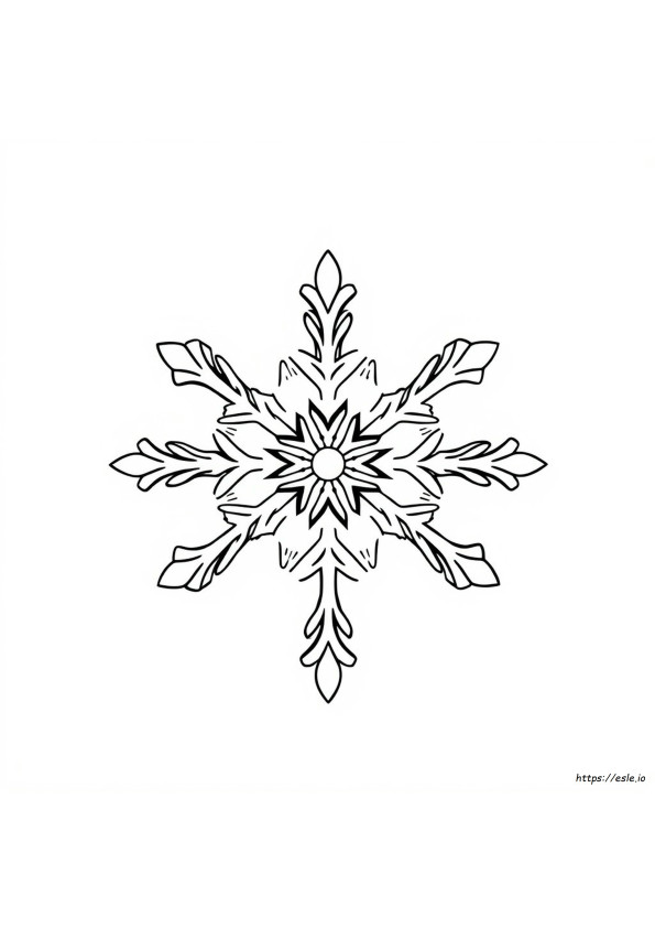 Easy Snowflake Coloring Page
