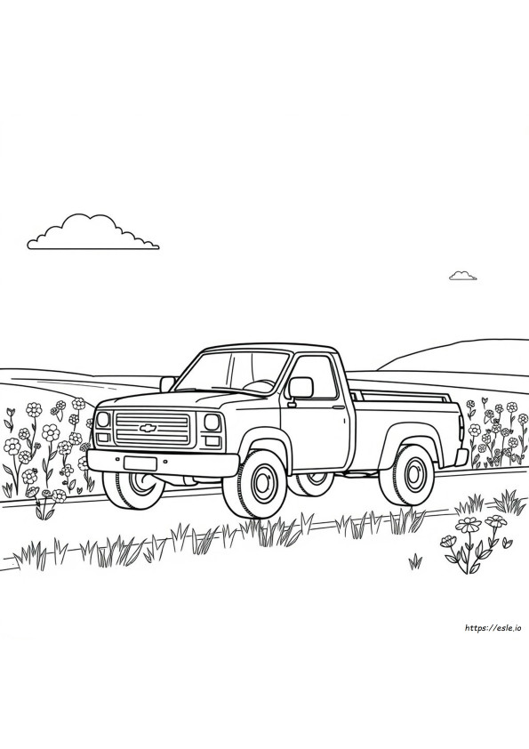 Camioneta Pickup Para Colorear E Imprimir